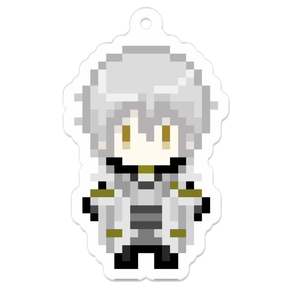 ドット絵アクリルキーホルダー (鶴丸国永)