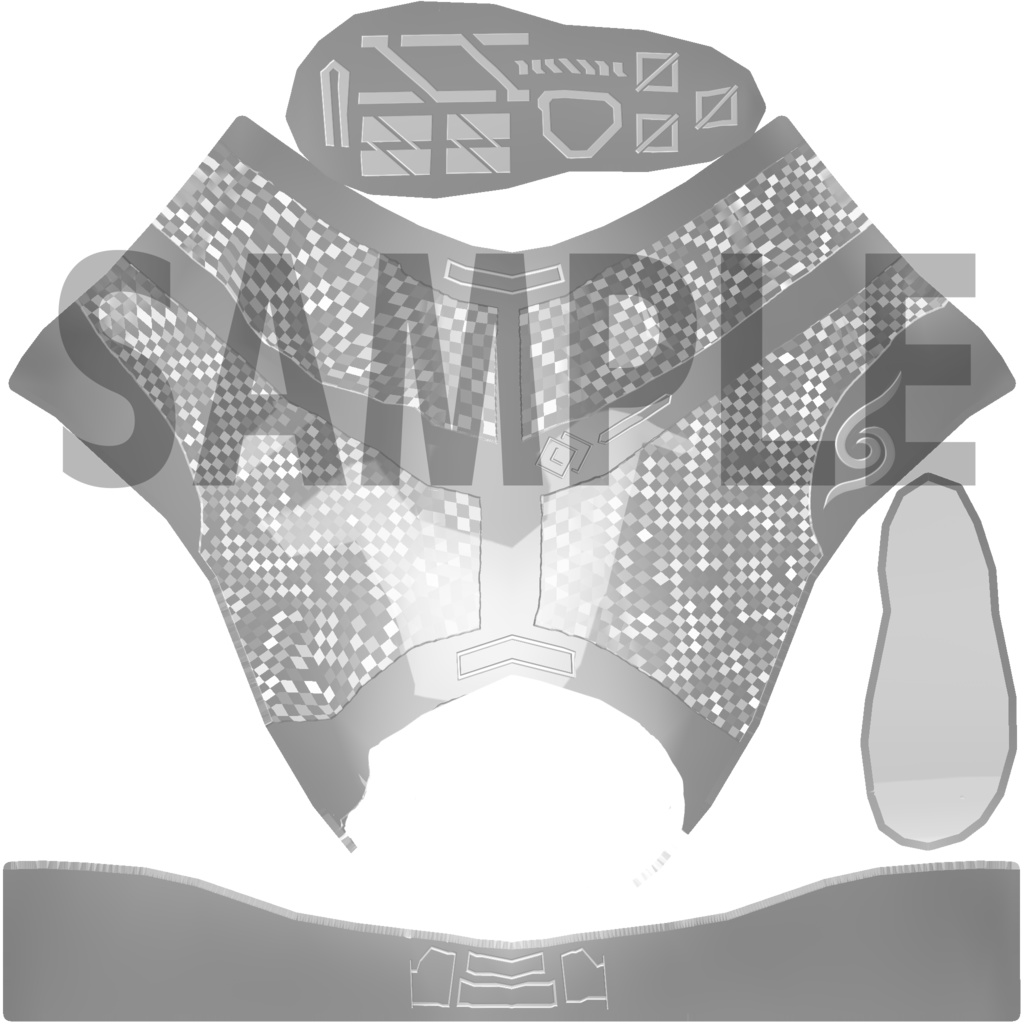 VRoid用テクスチャ グレーニットワンピース+ビニールサンダル セット