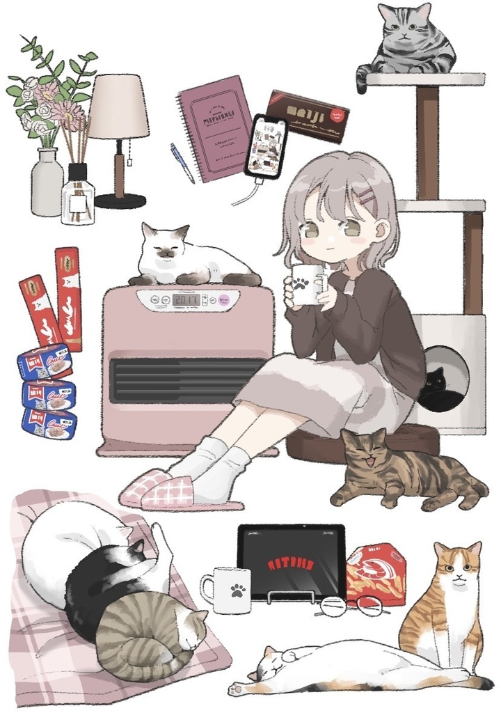 ねこ好きのモバイルバッテリー