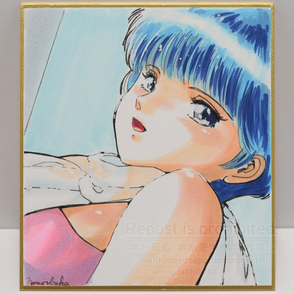 小色紙イラスト('80年代美少女二次創作)5種類