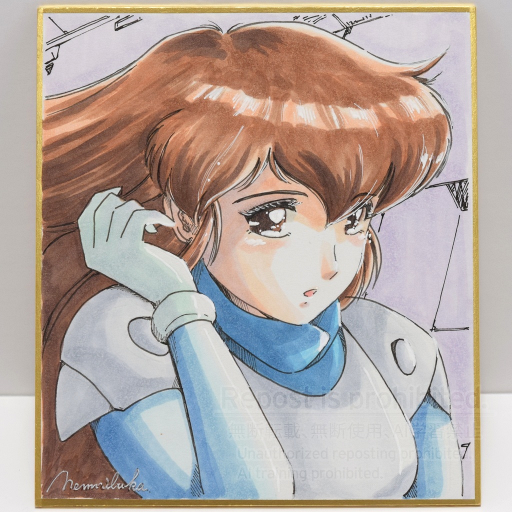 小色紙イラスト('80年代美少女二次創作)5種類