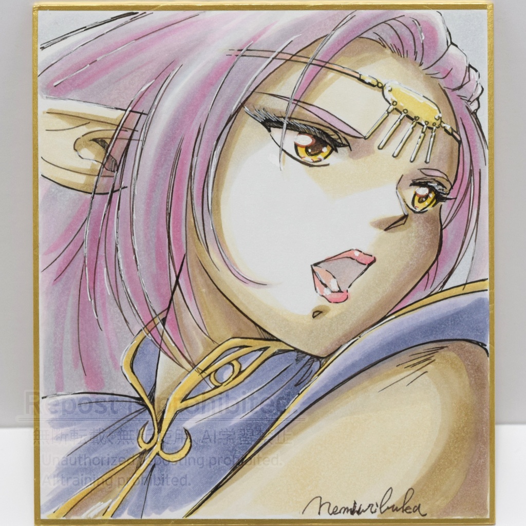 小色紙イラスト('90年代美少女二次創作)4種類