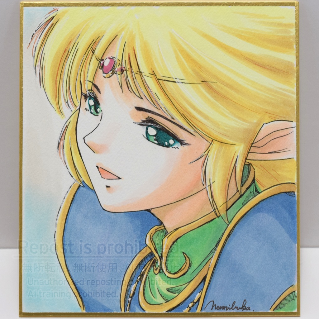 小色紙イラスト（'90年代美少女二次創作）4種類