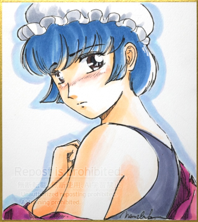 小色紙イラスト('80年代美少女アニメ二次創作)