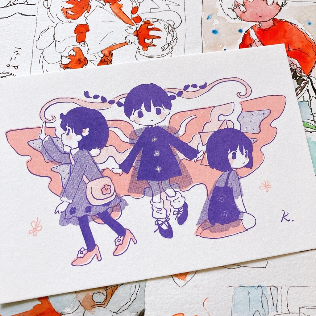 蝶々ポストカード