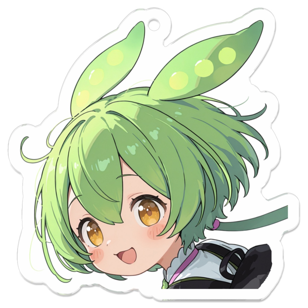 ずんだゃまアクリルキーホルダー（コーティング）