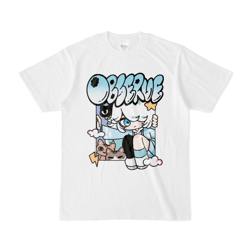観測するTシャツ（WH）