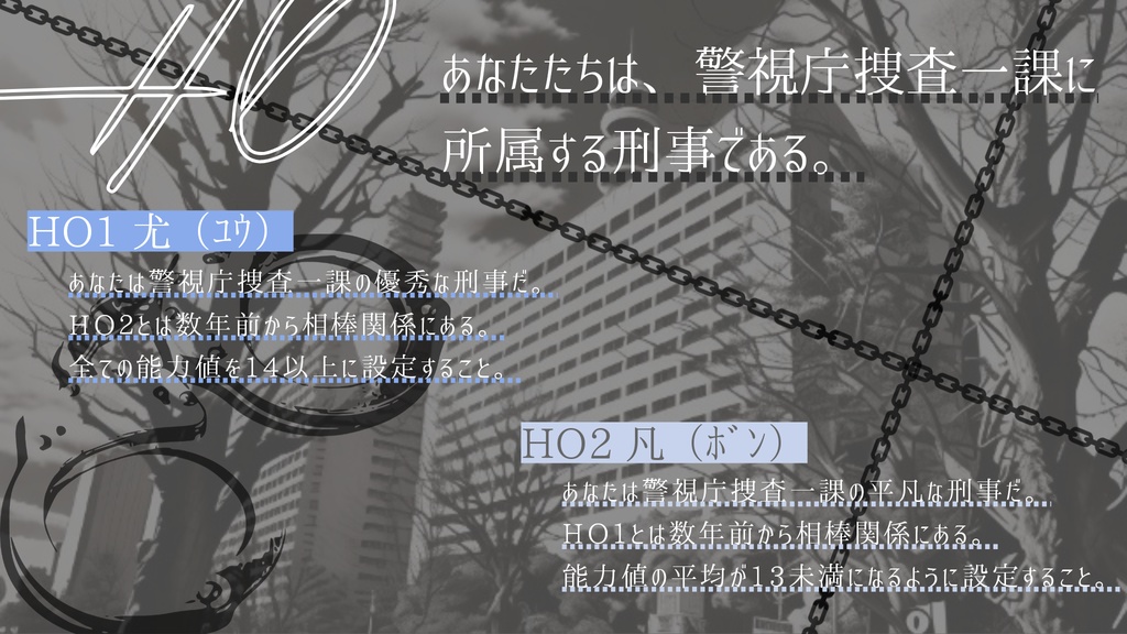 CoCシナリオ「ディアブルの祈り」2PL/秘匿HO