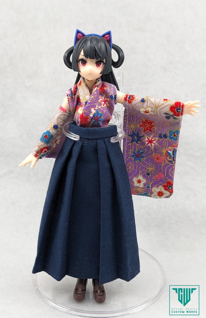 メガミデバイス推奨 着物風ミニワンピース セパレート袖 袴風スカート