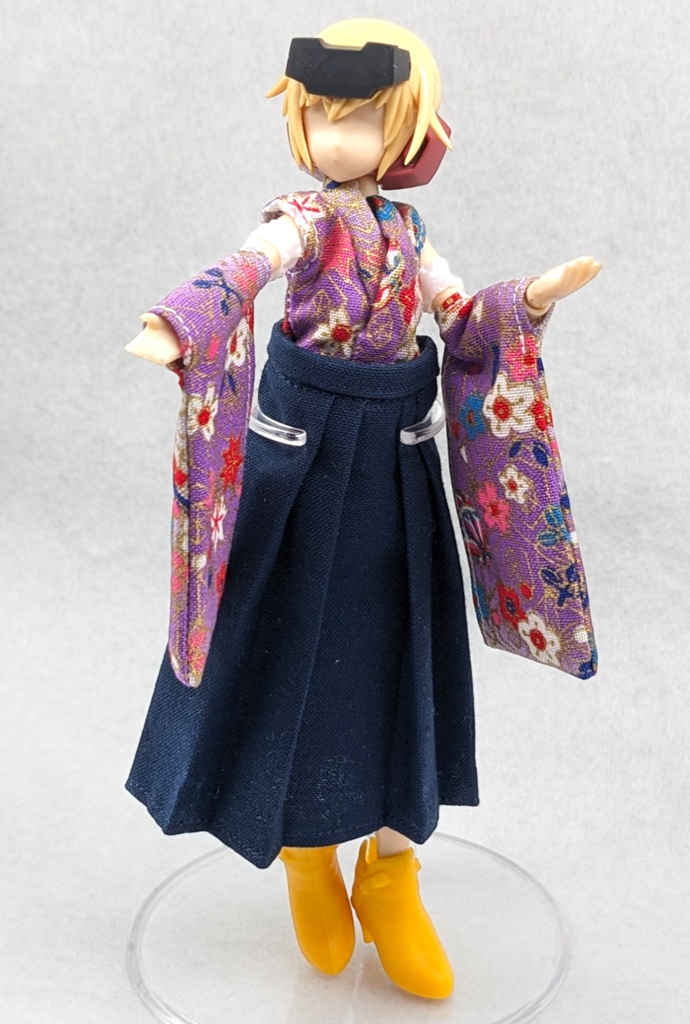 メガミデバイス推奨 着物風ミニワンピース セパレート袖 袴風スカート