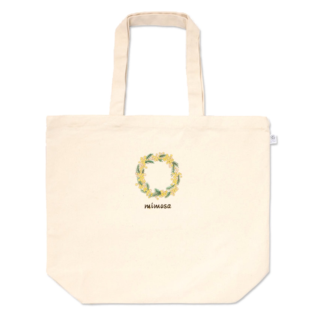 『焼き絵』トートバッグ(S,M,L) ミモザ