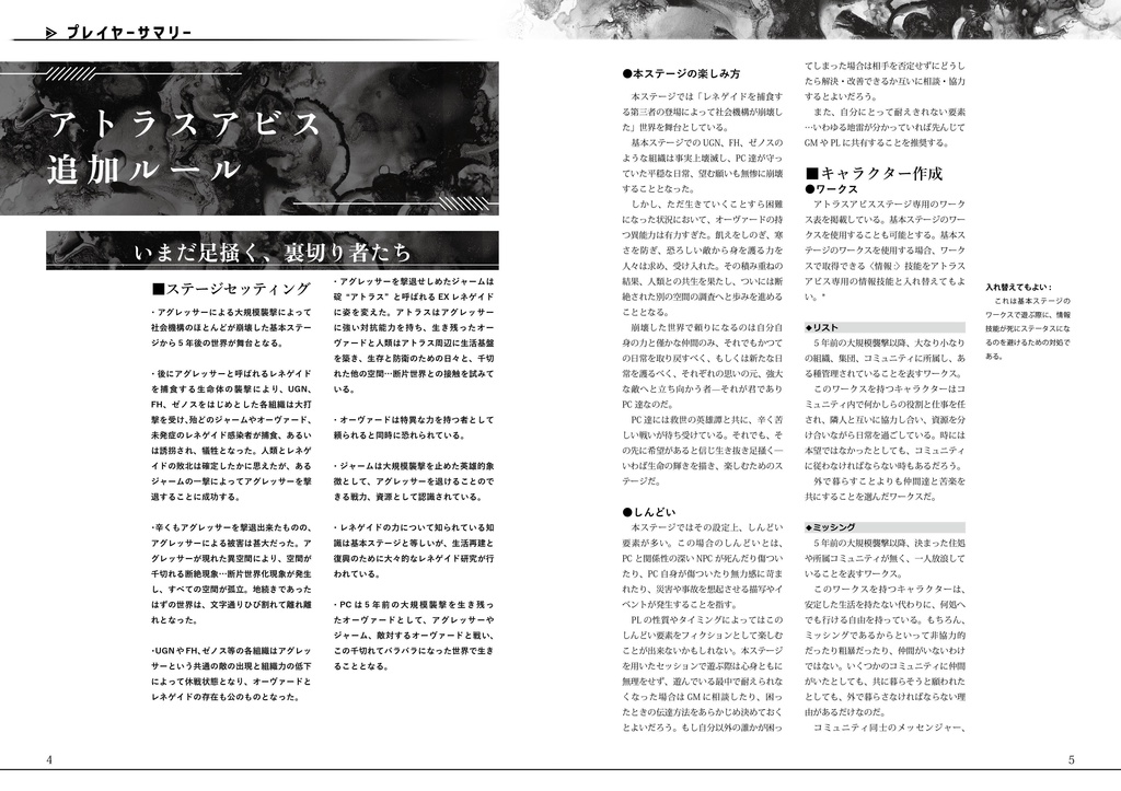 アトラスアビスプレイヤーハンドブック