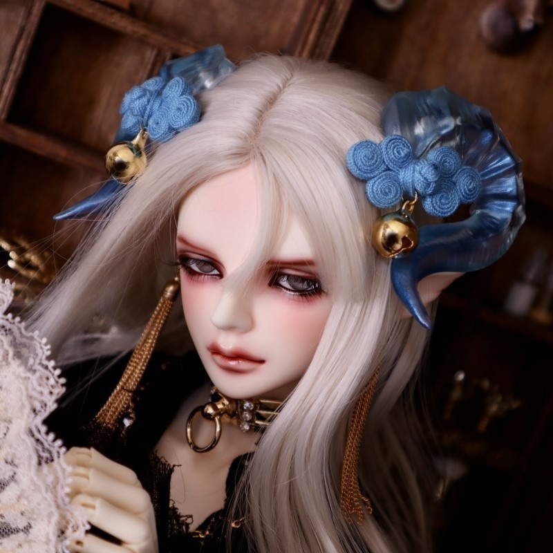 【受注】〈ドールサイズ〉ヘアクリップ/ChinaButton(左右セット)