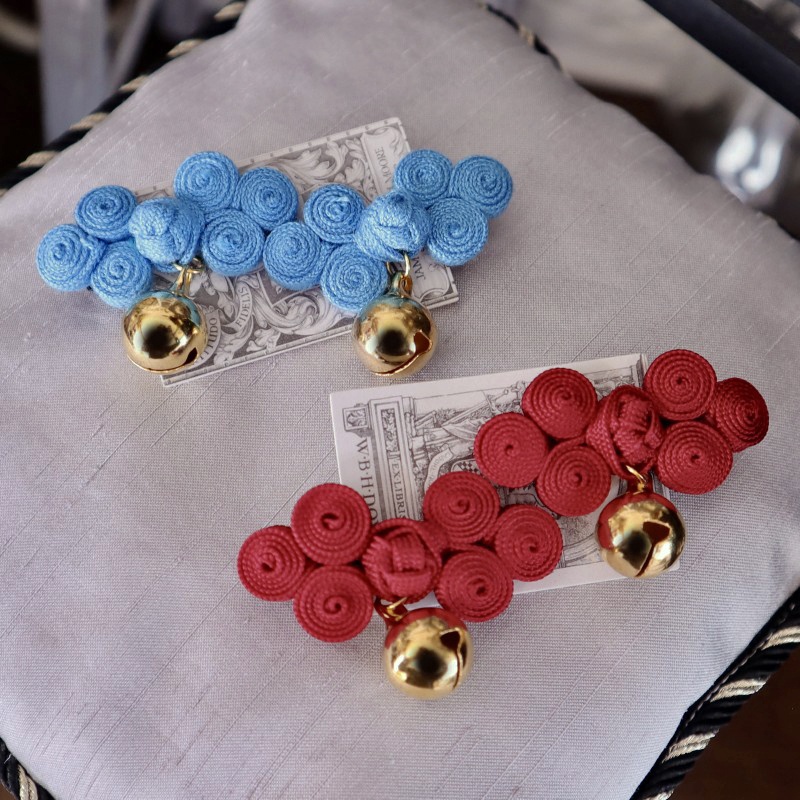 【受注】〈ドールサイズ〉ヘアクリップ/ChinaButton(左右セット)