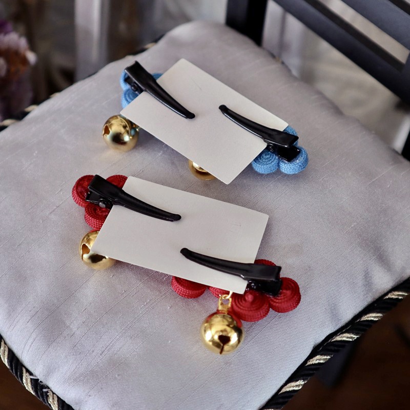 【受注】〈ドールサイズ〉ヘアクリップ/ChinaButton(左右セット)