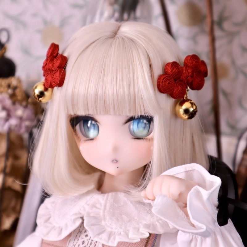 【受注】〈ドールサイズ〉ヘアクリップ/ChinaButton(左右セット)