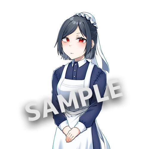 【TRPGやノベルゲーム向け】汎用メイド立ち絵3人セット!