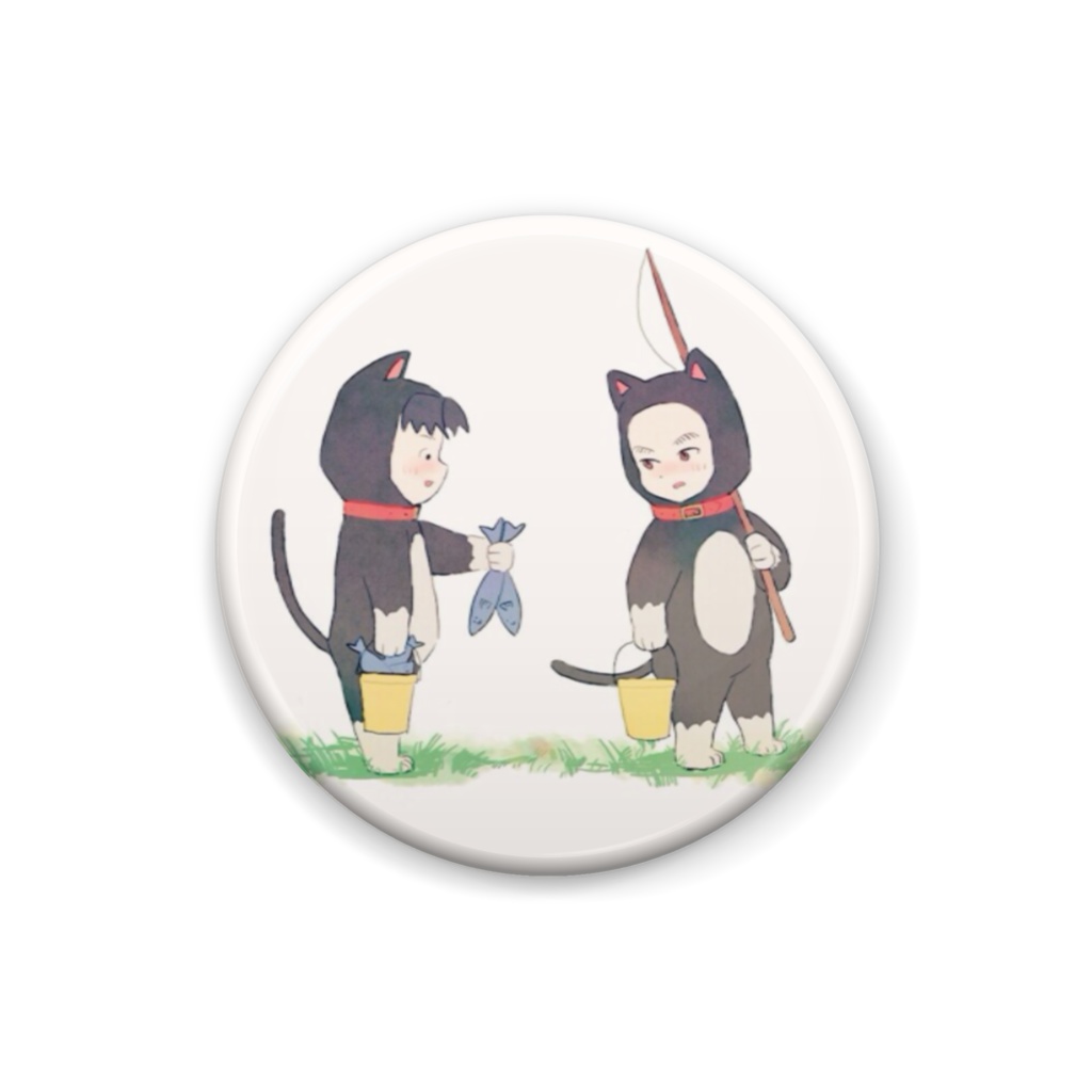 にゃんこ会計一年缶バッジ