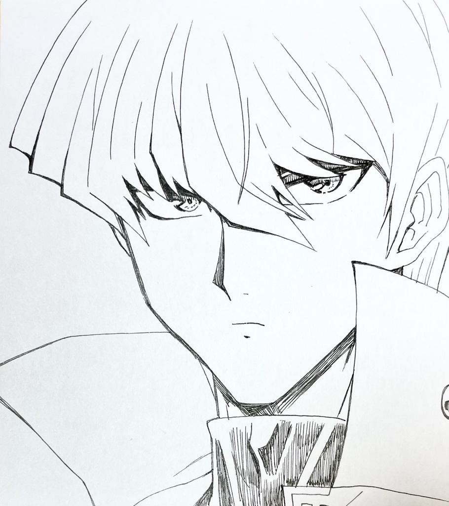 直筆色紙海馬くん