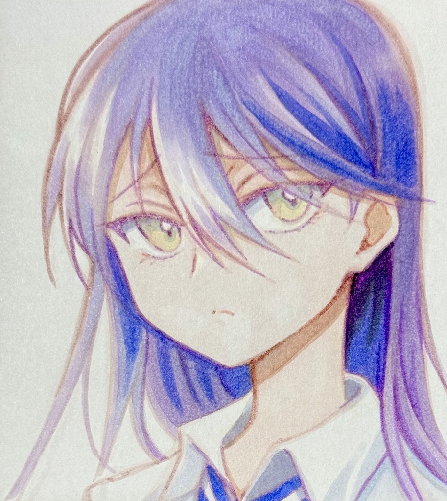 直筆色紙　ニャアン
