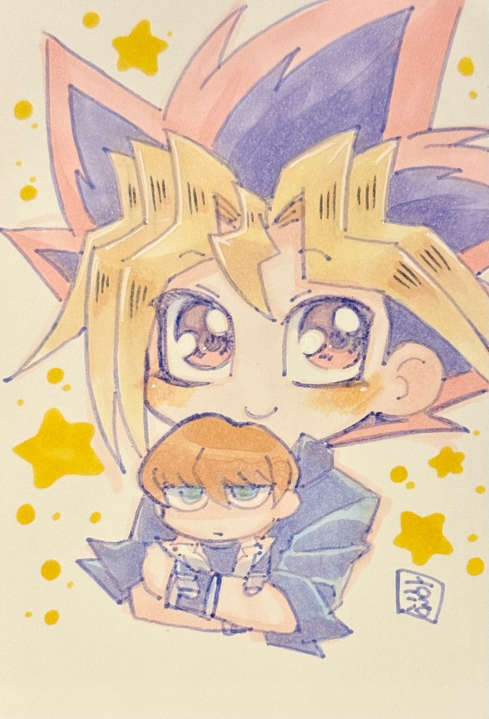 直筆ポスカ　遊戯くん