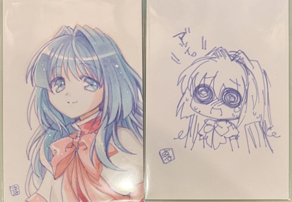 直筆原画名雪　2枚セット