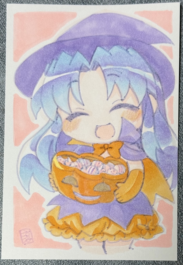 直筆ポスカ　ハロウィンみさき先輩