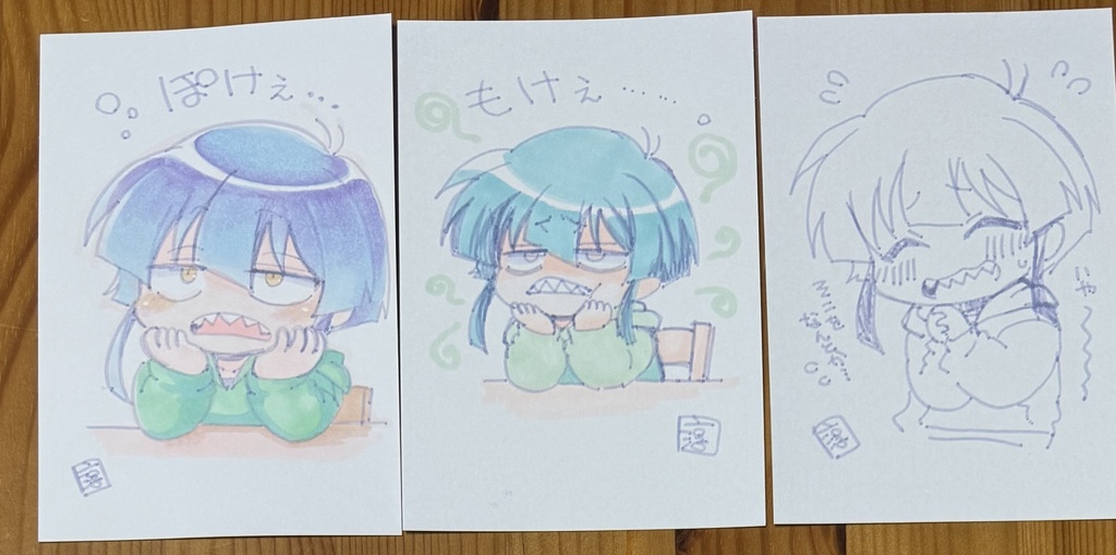 直筆ポスカ　ギザ歯ちゃんセット「ぽけ〜」