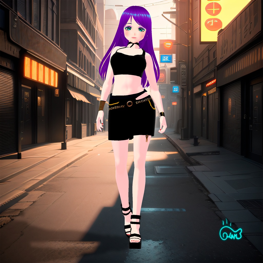 [Vroid] Luxury Black & Gold