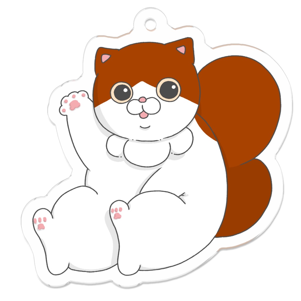 まんまる猫「ココ」のアクリルキーホルダー