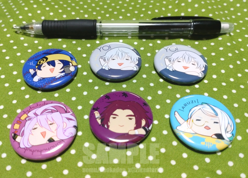 【FA/自家】32mm缶マグネット①(刀)