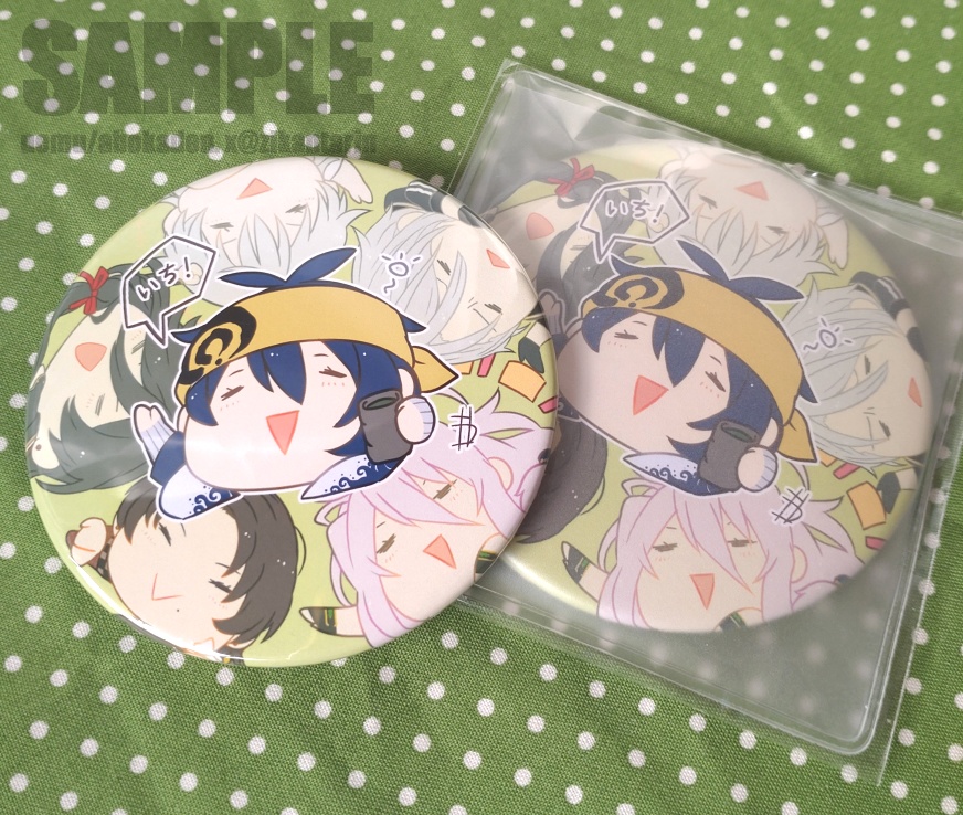 【FA/自家】ゆるデフォ男士78mm缶ミラー①