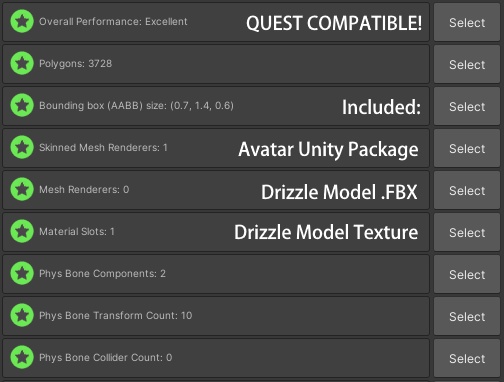 DRIZZLE! ドリズル!(FREE 3D MODEL / フリー3Dモデル)