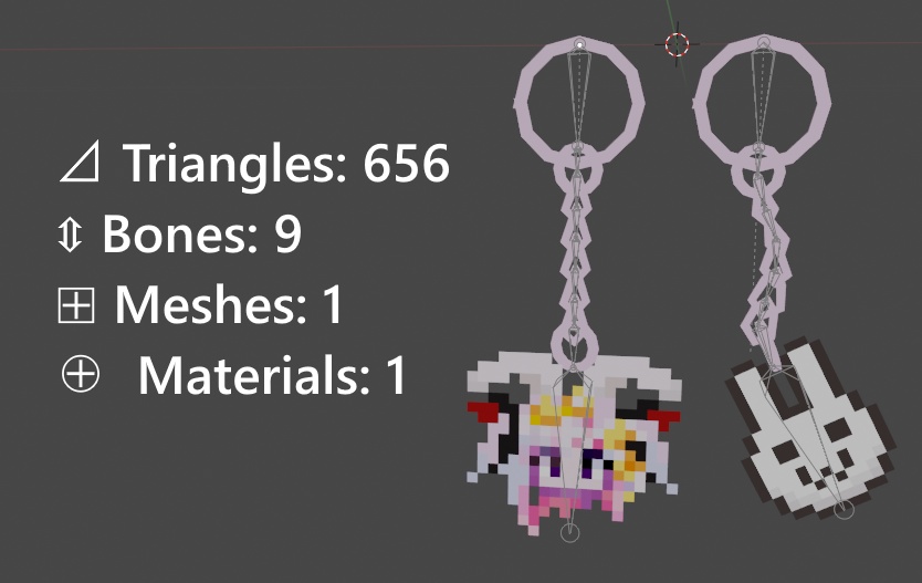 Reinii Rabbit and Drizzle Keychains! (3D ASSETS / 3D素材DL)
