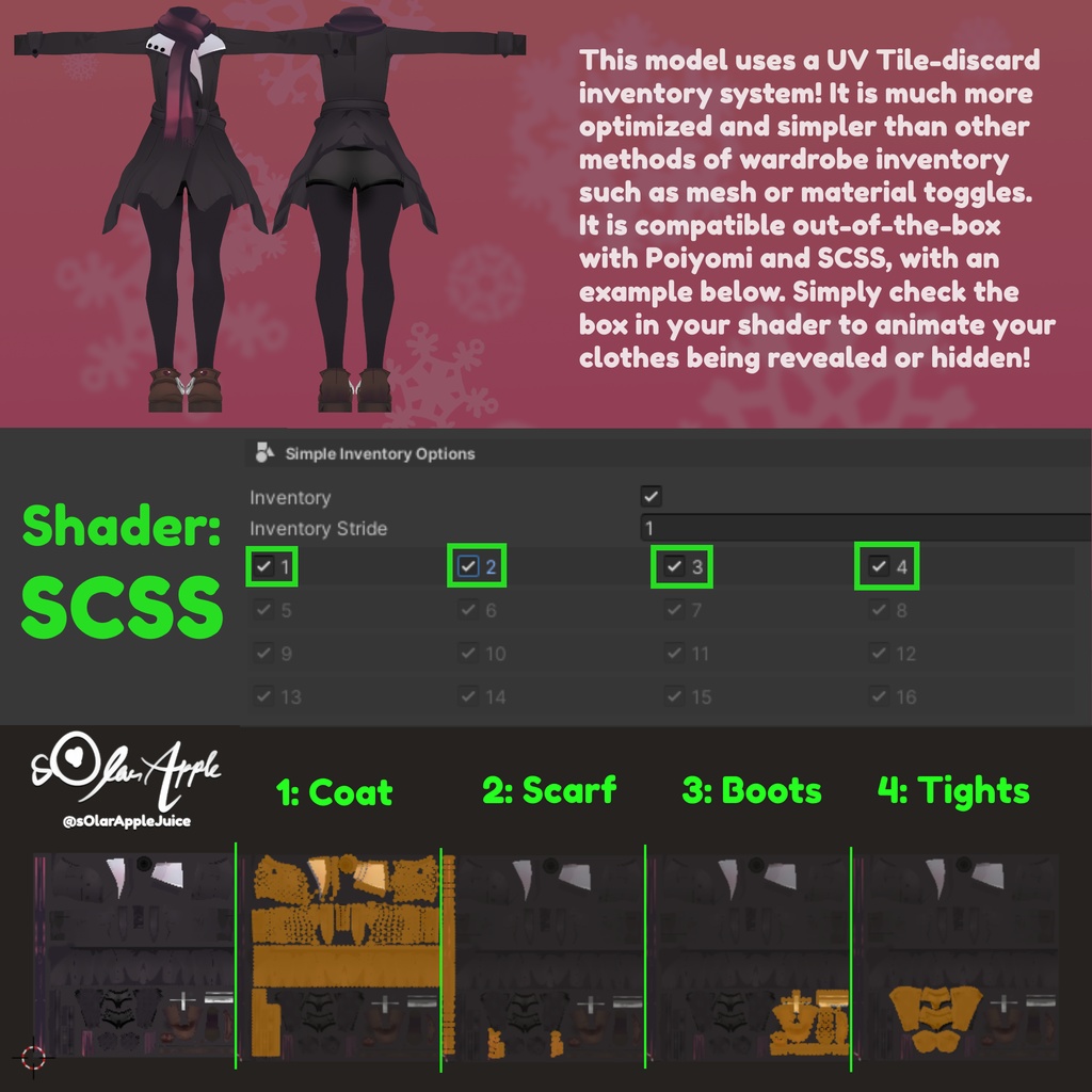 オリジナル3Dモデル / (ORIGINAL 3D MODEL Ver. 1.00) Black Fox Coat for Koyuki!