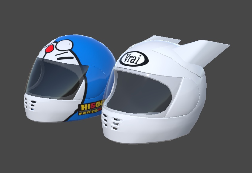 バイク用ヘルメット(ネコ耳付き)[VRChat想定] - HI50UFACTORY - BOOTH
