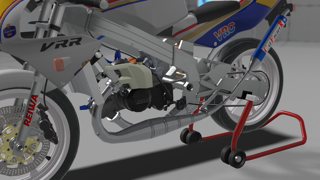 VRR250R VRChat向け2stレーサーレプリカバイク3Dモデル 「VRChat」