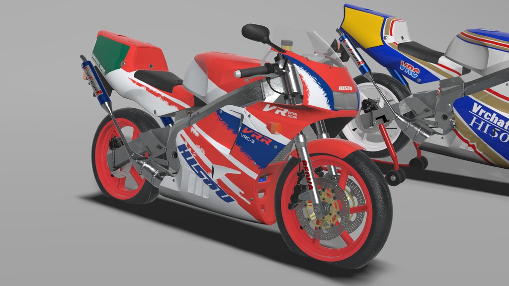 VRR250R VRChat向け2stレーサーレプリカバイク3Dモデル 「VRChat」