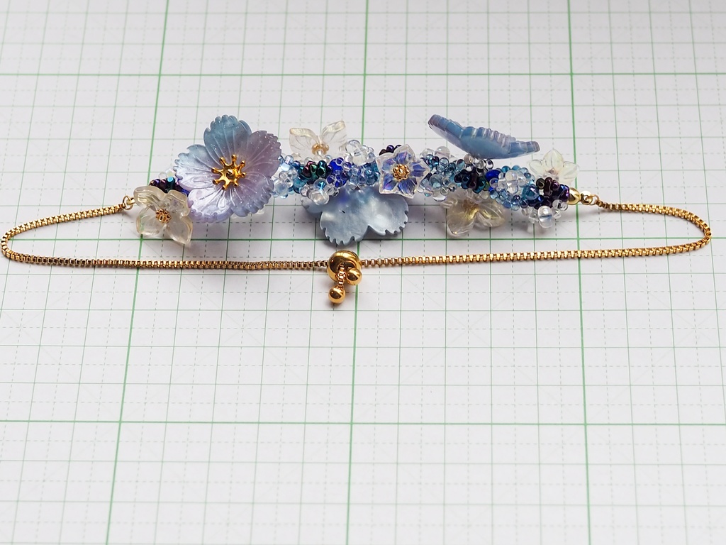 大輪の桜のブレスレット