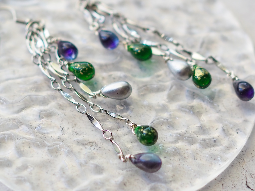 【Bradley】ドロップビーズピアス/イヤリング