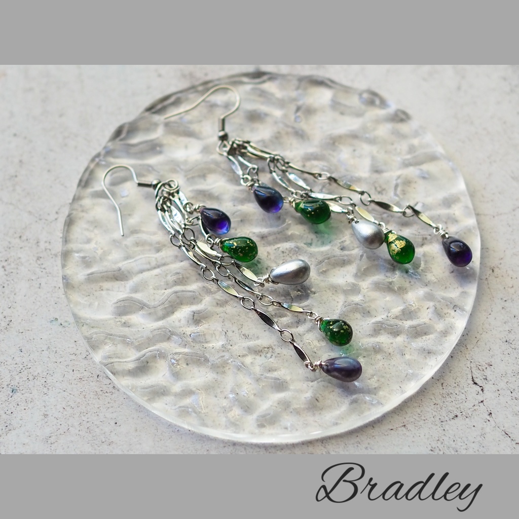 【Bradley】ドロップビーズピアス/イヤリング