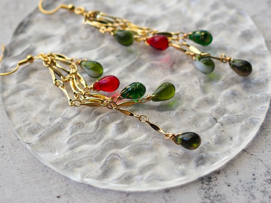 【Lennox】ドロップビーズ/イヤリング