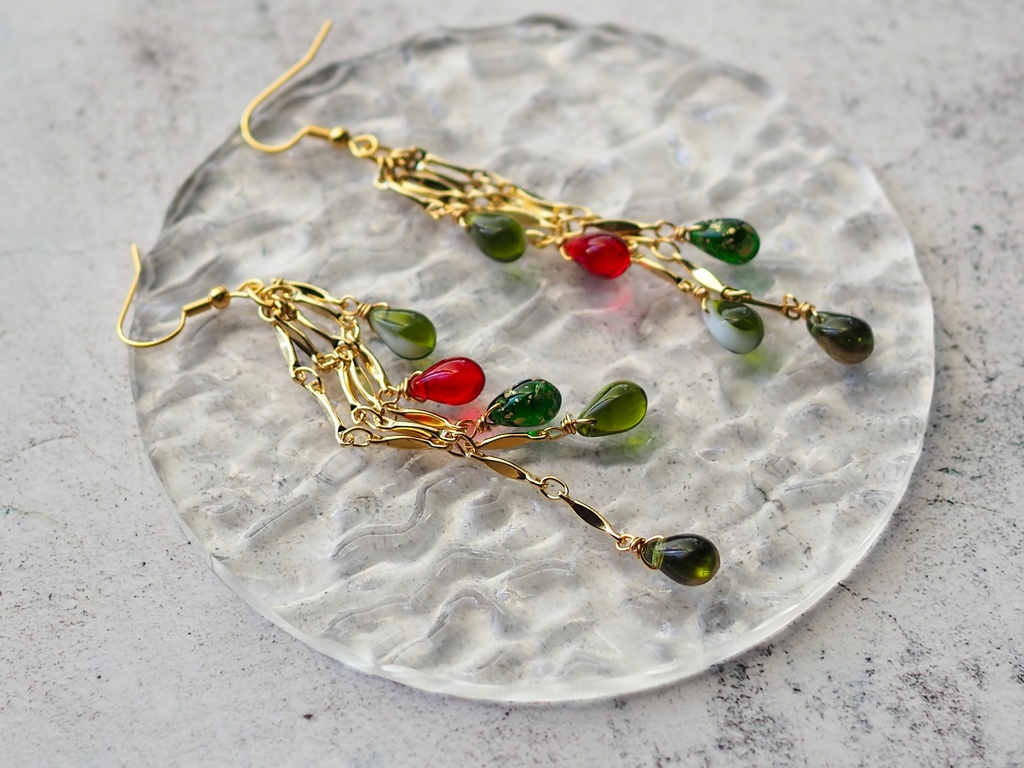 【Lennox】ドロップビーズ/イヤリング