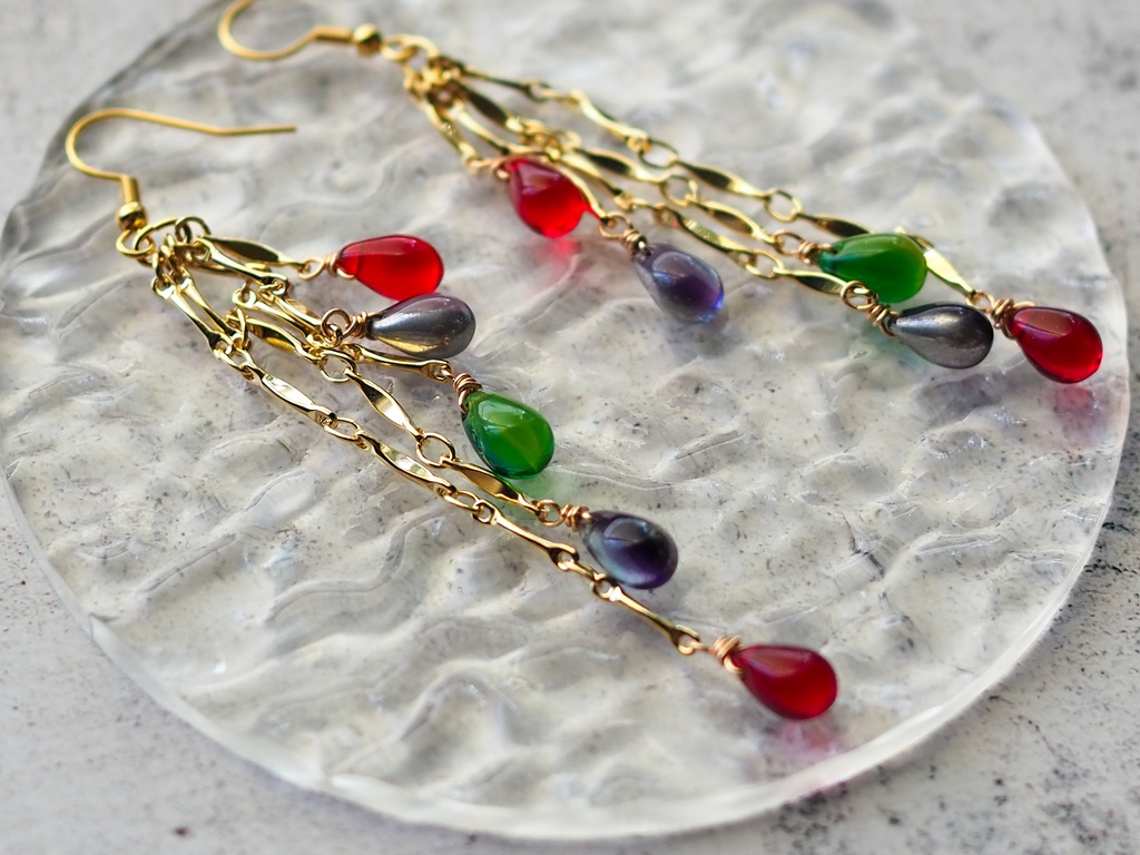 【Mithra】ドロップビーズ/イヤリング