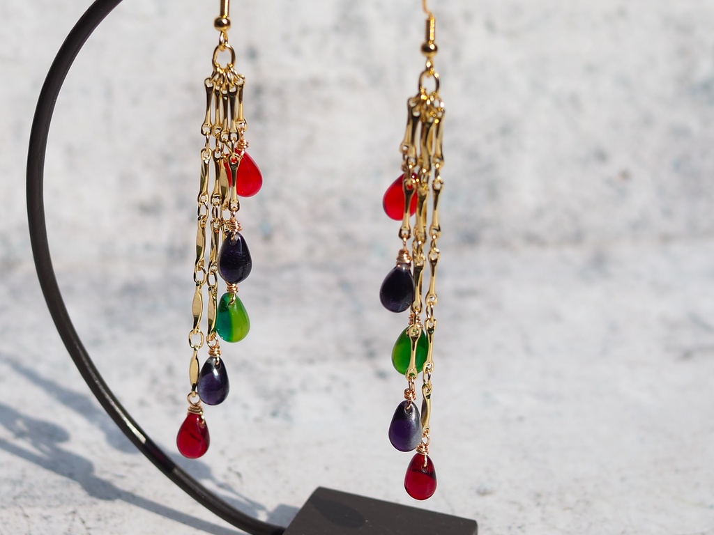 【Mithra】ドロップビーズ/イヤリング