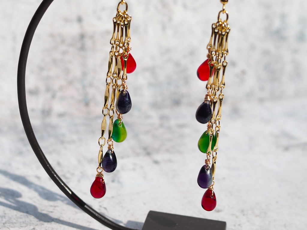 【Mithra】ドロップビーズ/イヤリング