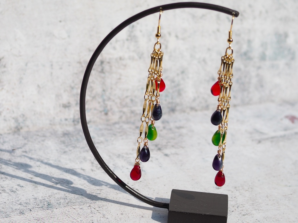 【Mithra】ドロップビーズ/イヤリング