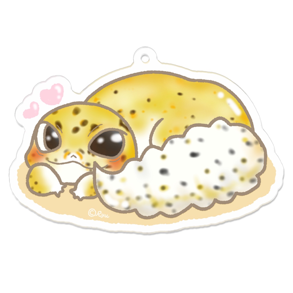 レオパちゃんのアクキー(黄色柄)