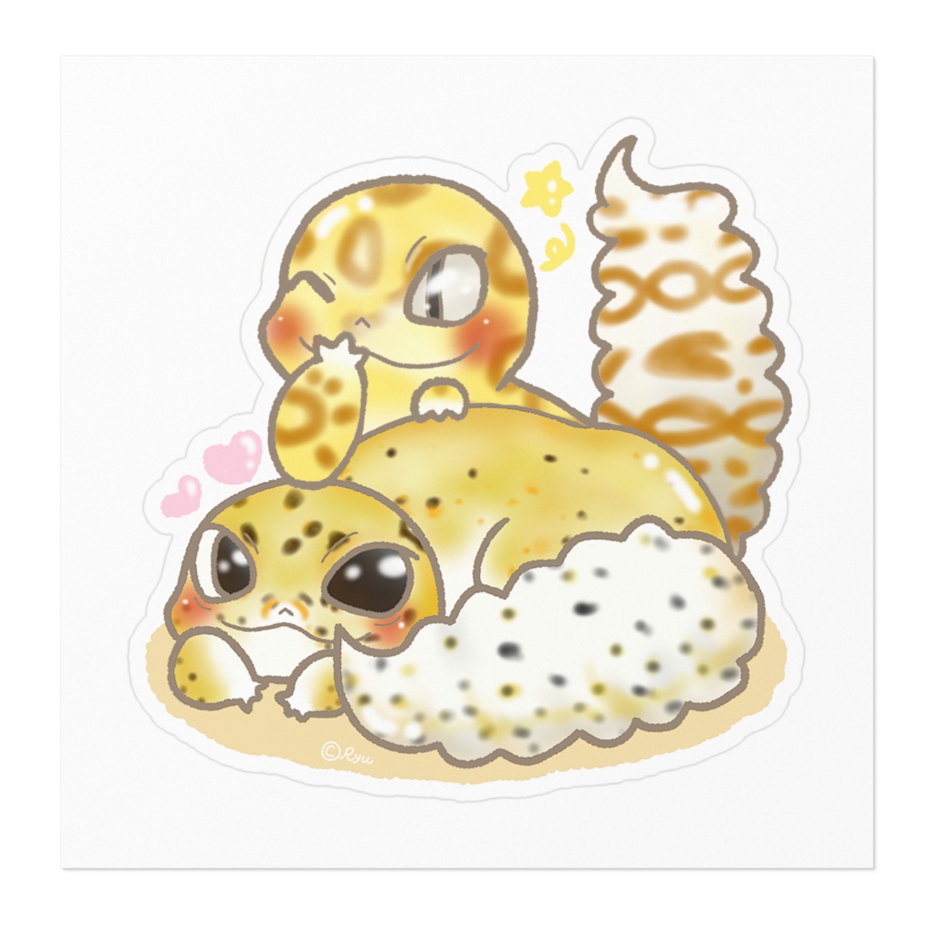 レオパちゃんsステッカー