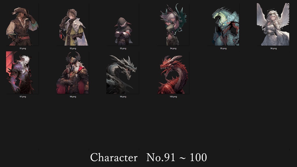 【RPG向け】キャラ100種立ち絵素材集